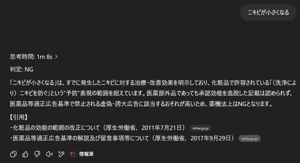 ニキビが小さくなる