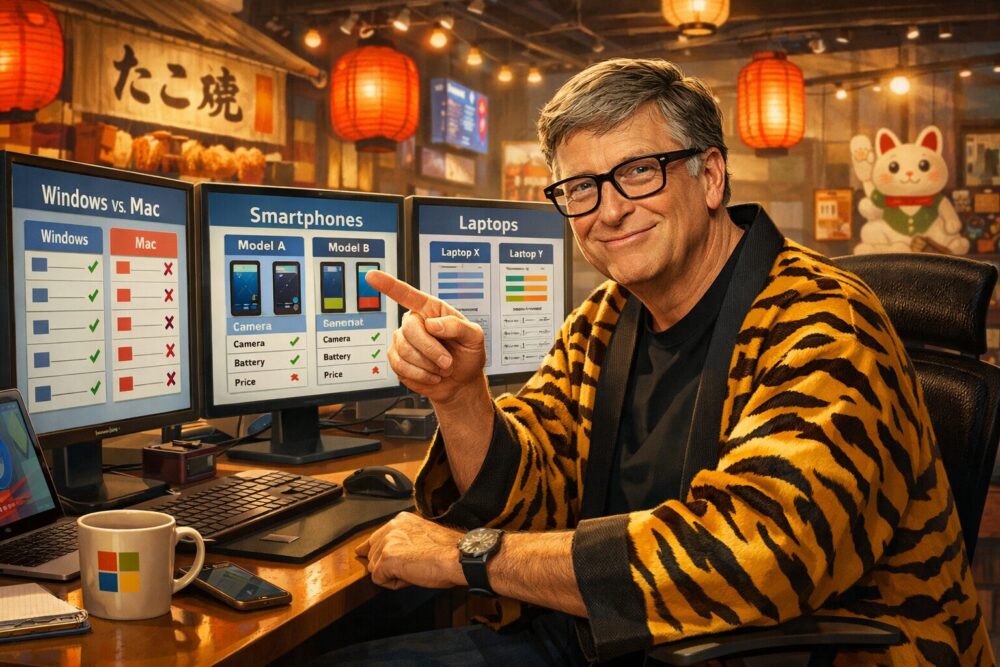 【GPTs紹介】ビルゲイツに買い物相談したらシンプルに斬られた話